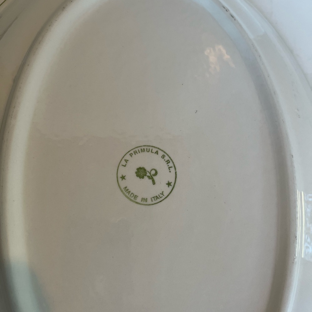 Vintage Italian Large Ceramic Bowl/Platter Featuring a Botanical Illustration - Picture 8 of 9
